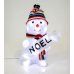 Χριστουγεννιάτικος Φωτιζόμενος Ακρυλικός Χιονάνθρωπος, με "NOEL" και 24 LED (25cm)